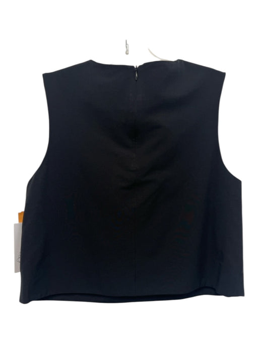 Mestiza New York Size XS Black Nylon & Rayon Round Neck Back Zip Sleeveless Top Black / XS