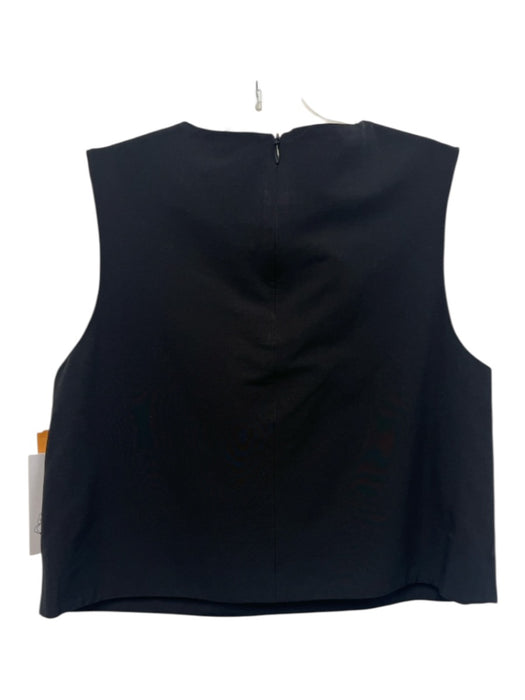 Mestiza New York Size XS Black Nylon & Rayon Round Neck Back Zip Sleeveless Top Black / XS