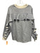 Tish Cox Size M Light blue & white Wool Diagonal Stripe Ruffle Sleeve Detail Top Light blue & white / M