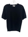 Nordstrom Size XXS Black Cashmere Short Sleeve Crew Neck Top Black / XXS