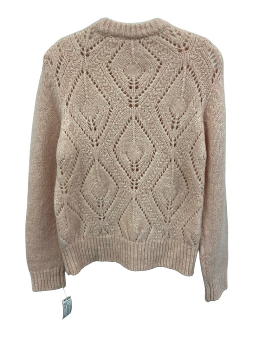 Kilte Size S / 1 Light Pink Merino Wool & Alpaca Blend Open Knit Sweater Light Pink / S / 1