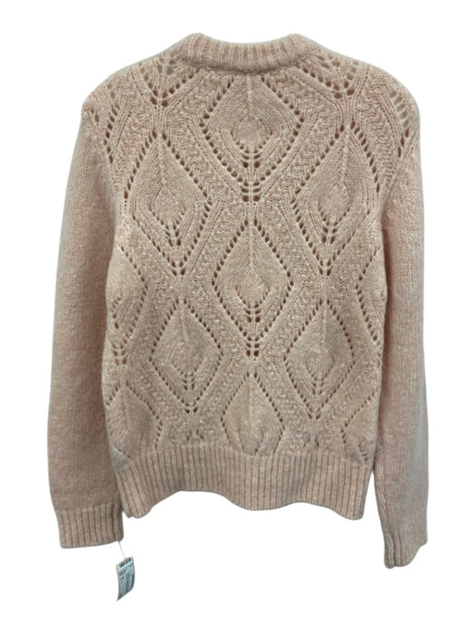Kilte Size S / 1 Light Pink Merino Wool & Alpaca Blend Open Knit Sweater Light Pink / S / 1