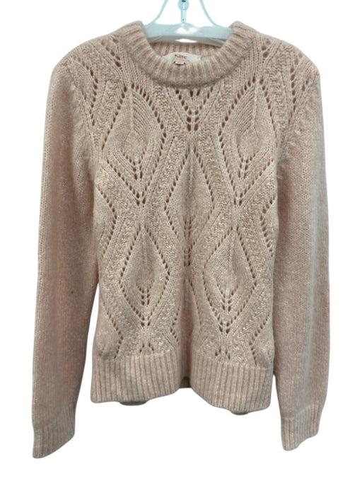 Kilte Size S / 1 Light Pink Merino Wool & Alpaca Blend Open Knit Sweater Light Pink / S / 1