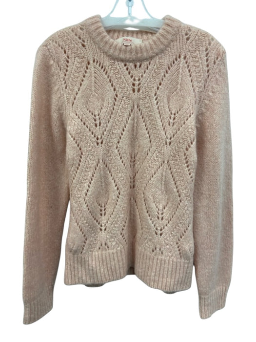 Kilte Size S / 1 Light Pink Merino Wool & Alpaca Blend Open Knit Sweater Light Pink / S / 1