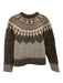 Sea New York Size XS Taupe & Gray Extrafine Merino Wool Sheep Fair Isle Sweater Taupe & Gray / XS