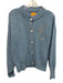Le Lion Size S Blue Print Polyamide & Alpaca Metallic Shimmer Round Neck Sweater Blue Print / S