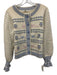 Loveshackfancy Size XS Ivory & blue Wool & Nylon Blend Floral & Stripes Sweater Ivory & blue / XS