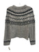 J Crew Size XS Gray, White, Black Merino Wool Button Front Mock Neck Sweater Gray, White, Black / XS