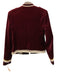 Boden Size 2 Burgundy & Ivory Cotton Velvet Band Style Napoleon Jacket Jacket Burgundy & Ivory / 2