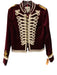 Boden Size 2 Burgundy & Ivory Cotton Velvet Band Style Napoleon Jacket Jacket Burgundy & Ivory / 2