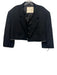 M. Woolf Size XS/S Black & White Trim 3/4 Sleeve One Button Blazer Jacket Black & White / XS/S