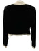 Nana Jacqueline Size XS Black & White Polyester Velvet Satin Collar Bow Jacket Black & White / XS