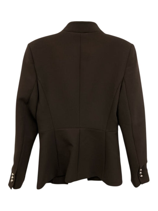 MNG by Mango Size XS Dark Brown Polyester Blend Silver Buttons Blazer Jacket Dark Brown / XS