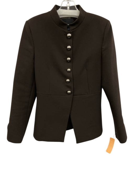MNG by Mango Size XS Dark Brown Polyester Blend Silver Buttons Blazer Jacket Dark Brown / XS