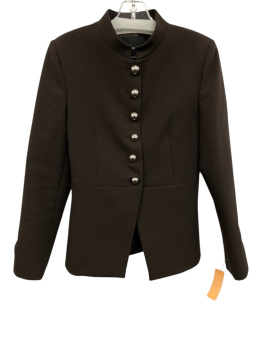 MNG by Mango Size XS Dark Brown Polyester Blend Silver Buttons Blazer Jacket Dark Brown / XS