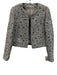 Zara Size XS Silver & Gray Polyester Tweed Sequin Design Open Front Jacket Silver & Gray / XS