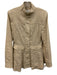 Zara Size XS Light Beige Acetate Button Down Pockets Long Sleeve Jacket Light Beige / XS