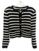 J Crew Size XXS Black & White Cotton Horizontal Stripes Long Sleeve Cardigan Black & White / XXS