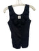 Tach Size XS Black Linen Blend Button Down Florets Sleeveless Tie Back Top Black / XS