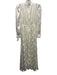 Dream Sister Jane Size XS White Viscose Satin Jacquard Floral Ruffle Dress White / XS