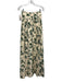 Antonio Melani Size 0 Cream & Green Cotton Floral Pleated High Rise Skirt Set Cream & Green / 0
