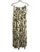 Antonio Melani Size 0 Cream & Green Cotton Floral Pleated High Rise Skirt Set Cream & Green / 0