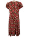 Damaris Bailey Size XS Red, Pink, Green Polyester Blend Floral Back Zip Dress Red, Pink, Green / XS