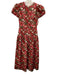 Damaris Bailey Size XS Red, Pink, Green Polyester Blend Floral Back Zip Dress Red, Pink, Green / XS