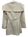 Lovaan Size 2 Yellow Beige Polyester Double Breasted Tie Neck Long Sleeve Jacket Yellow Beige / 2