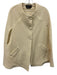 Marta Scarampi Cream Virgin Wool 3 Button Drop Shoulder Covered Buttons Cape Cream / P