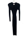 Who What Wear Size XS Black Rayon Ribbed Drop Waist Long Sleeve Maxi Dress Black / XS