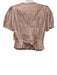 Reformation Size 2 Blush Pink Viscose Shimmer Puff Shoulder Cap Sleeve Skirt Set Blush Pink / 2