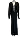 Christopher Esber Size 4 Black Silk Side Cut Out V Neck Long Sleeve Maxi Dress Black / 4