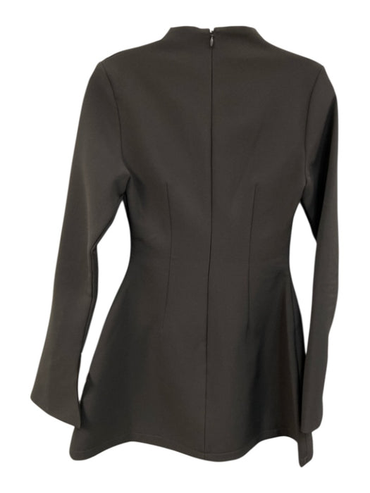 Odd Muse Size XXS Charcoal Gray Polyester Long Bell Sleeve Mini Dress Charcoal Gray / XXS
