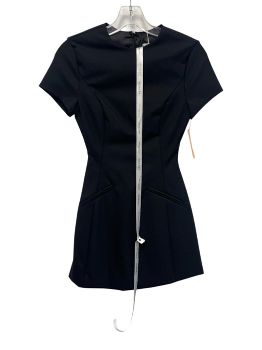 Heiress Beverly Hills Size XXS Black Nylon & Spandex Short Sleeve Mini Dress Black / XXS