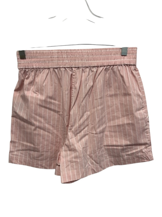 Le Superbe Size XS Blush Pink & White Cotton Pinstripe Jeweled Short Set Blush Pink & White / XS