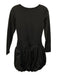 Port De Bras Size S Black Polyamide Blend Square Neck Long Sleeve Mini Dress Black / S