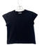 Agolde Size Small Black Cotton Cap Sleeve Round Neck Seam Detail T Shirt Top Black / Small