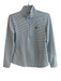 Fairway & Greene Size Small Teal & White Polyester Half Zip Long Sleeve Top Teal & White / Small