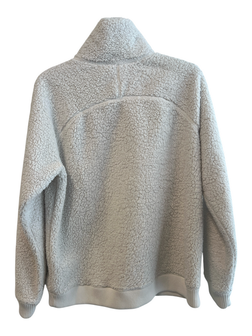 Athleta Size Medium Off White Polyester Blend Front Zip Zip Pocket Jacket Off White / Medium