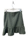 Ann Mashburn Size S Moss Wool High Waist Elastic Waist Ruffle Hem Skirt Moss / S