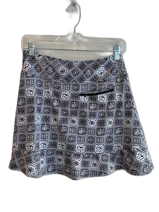 Golftini Size S Black & White Polyester High Rise Abstract Print pocket Skirt Black & White / S
