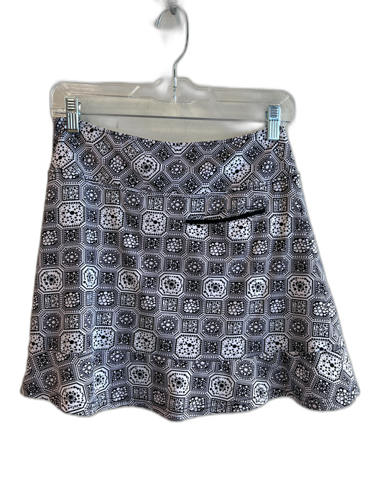 Golftini Size S Black & White Polyester High Rise Abstract Print pocket Skirt Black & White / S