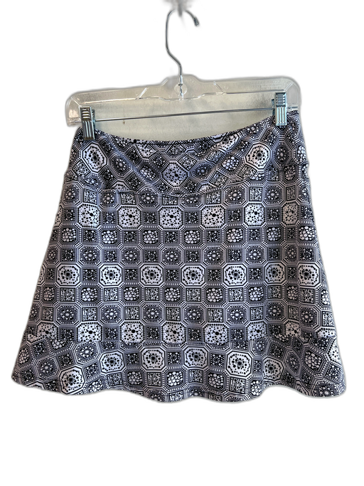 Golftini Size S Black & White Polyester High Rise Abstract Print pocket Skirt Black & White / S
