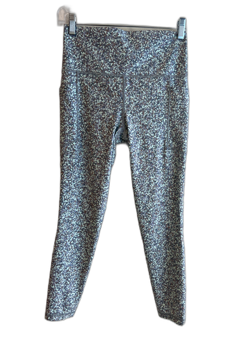 Athleta Size S Green Multi Polyester High Rise Side Pockets Abstract Leggings Green Multi / S