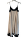 Evereve Size Small Black & Cream Polyester Blend V Neck Color Block Dress Black & Cream / Small