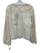 Tuckernuck Size Small Cream White Cotton Long puff sleeve Floral Embroidery Top Cream White / Small