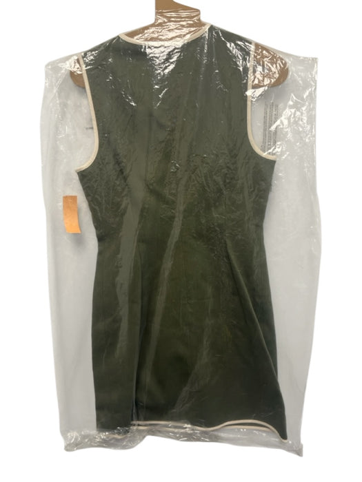 Veronica Beard Size 4 Olive Green Lyocell blend Sleeveless Button Front Dress Olive Green / 4