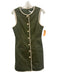 Veronica Beard Size 4 Olive Green Lyocell blend Sleeveless Button Front Dress Olive Green / 4