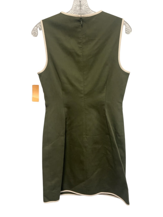 Veronica Beard Size 4 Olive Green Lyocell blend Sleeveless Button Front Dress Olive Green / 4